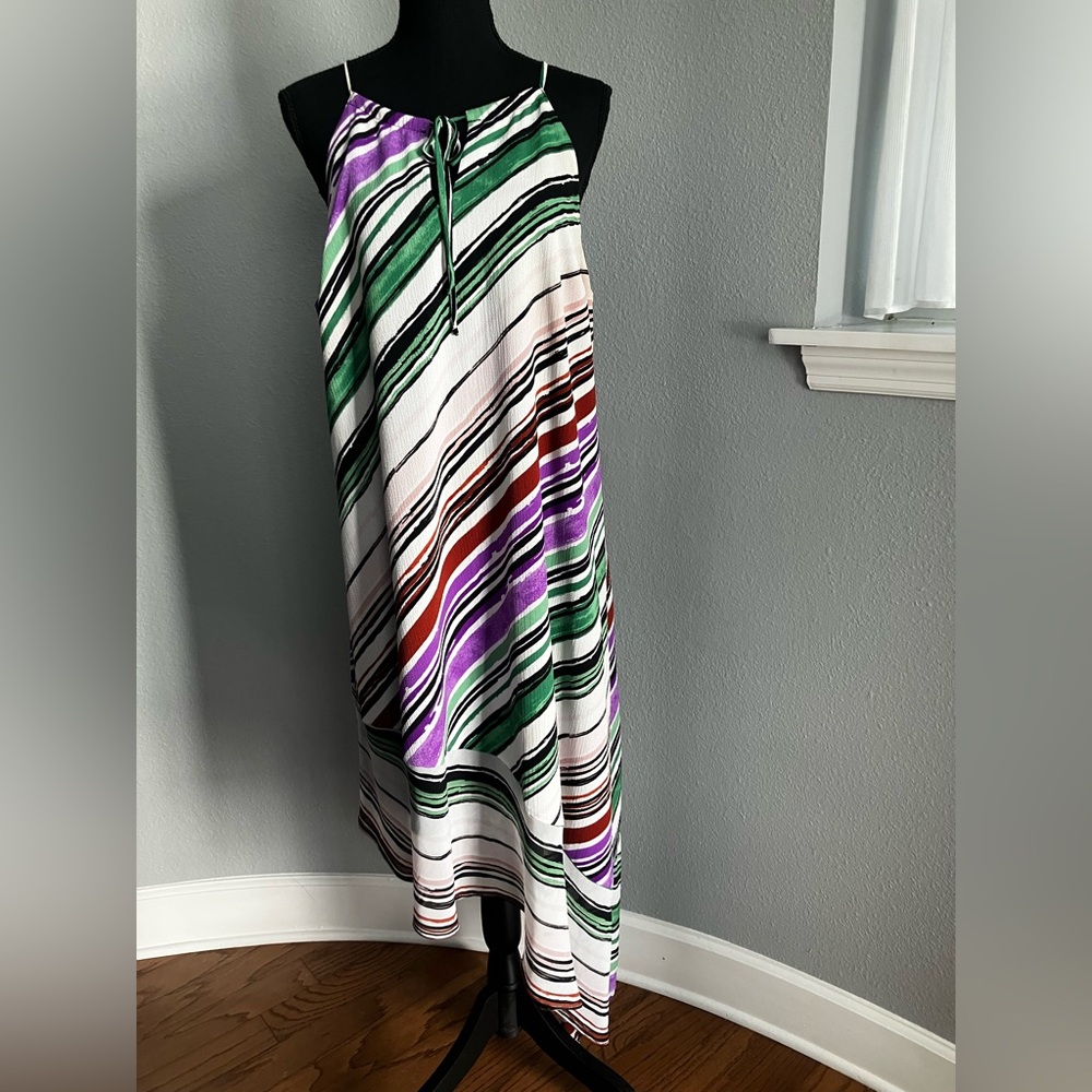 Bar III Striped Multicolor Sleeveless Dress. Size XL